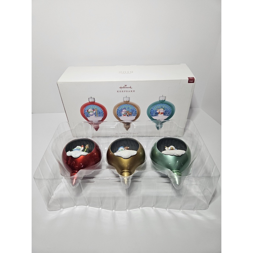 2019 Hallmark Keepsake SNOW BUDDIES SURPRISE Limited Edition Light Sound Set
